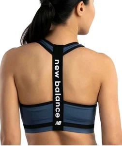 New Balance Sports Bra Size Med Electric Blue athletic workout top running - Picture 1 of 7