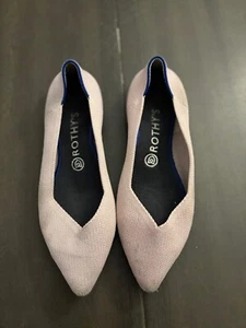 Rothy's Size 8.5 The Point Petal Pink Ballet Slipper Flat Shoes Solid Read - Picture 1 of 8