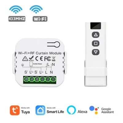 Tuya WiFi Wireless Curtain Switch Roller Shutter Motor Remote Control for Alexa - Image 1 of 4