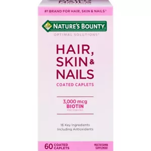 Nature's Bounty Extra Strength Hair, Skin & Nails Advance - 60Ct. Exp 08-25 - Picture 1 of 4