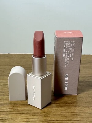 Rose Inc Satin Lip Color Rich Refillable Lipstick DEMURE Full Size 0.14 oz NIB - Image 1 of 4