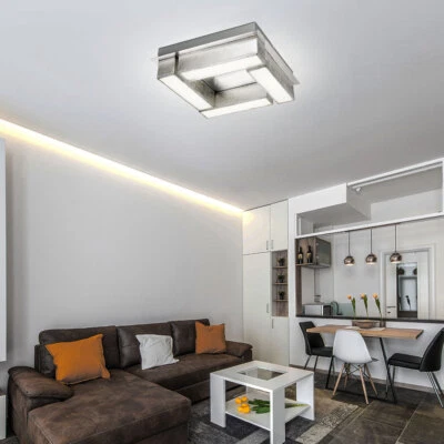 Plafoniera Luce Sala da Pranzo Lampada da Pavimento Tessuto Argento LED L 30 CM - Immagine 1 di 4