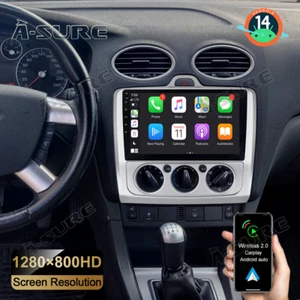 Android 14 9'' Car Stereo 2+32G CarPlay Sat Nav GPS For Ford Focus MK2 2004-2011 - Picture 1 of 10
