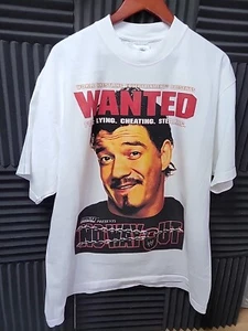 WANTED NO WAY OUT EDDIE GUERRERO ON SHAKA HEAVYWEIGHT GARMET DYED T SHIRT - Picture 1 of 2