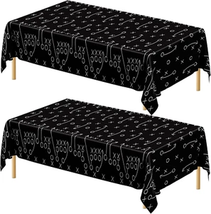 2PCS Disposable Football Tablecloths, Plastic Table Runners for Game Day - Picture 1 of 12