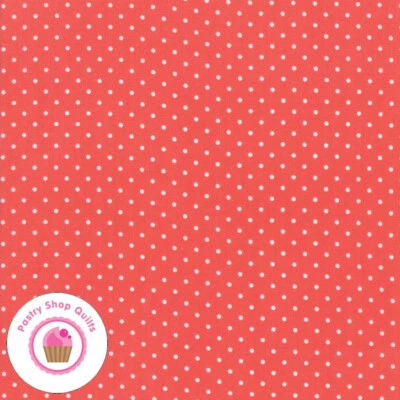 Moda CATALINA 20376 11 Tomato Red Polka Dots FIG TREE Quilt Fabric - Image 1 of 4