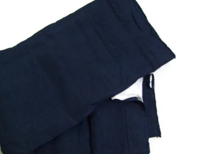 West Elm Dark Blue Belgian Linen Double Flange Euro Pillow Cover Sham New - Image 1 of 4