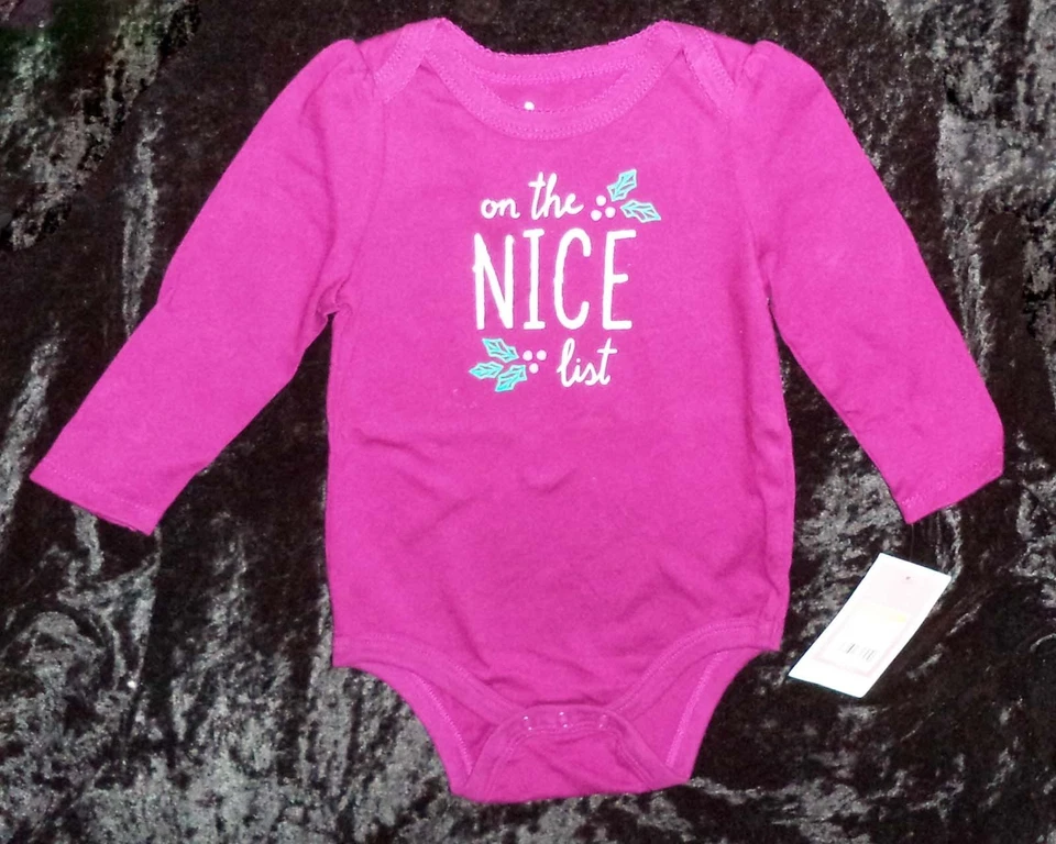 Body infantil Navidad niña en la lista bonita tallas 0-3, 3-6, 6-9 meses Foto 1 de 1