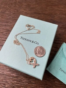 Tiffany and Co. Necklace Loving Heart Picasso Sterling Silver 925 - Picture 1 of 6