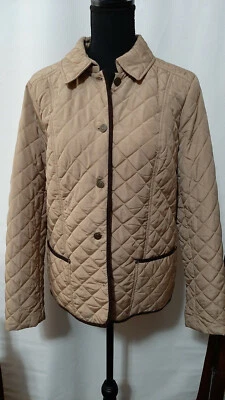 Studio Works Brand  Women's Light Brown  Size Medium Quilted Coat - Image 1 of 4