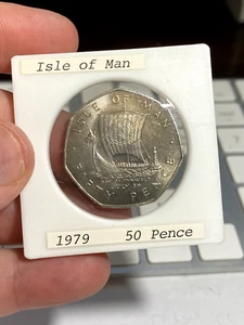 1979 Isle of Man 50 Pence - Picture 1 of 2