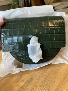 Zac Posen Belay Mini Crossbody Bag Purse MILITARY Patent Croco-NWT $395 - Picture 1 of 21