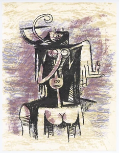 Wifredo Lam original lithograph printed in 1974 - Picture 1 of 1