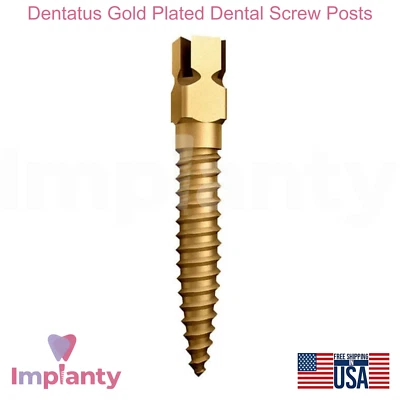Dentatus Titanium Gold Plated 12 Screw Posts Post & Core Build-up Solution - Изображение 1 из 3