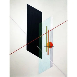 Moholy-Nagy A IX Konstruktivistisches Abstraktes Gemälde XL Leinwand Kunstdruck - Bild 1 von 6