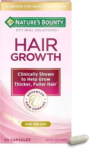 Nature's Bounty Hair Growth Supplement, 1 Per Day, Clinically Shown to Support T - Imagen 1 de 9
