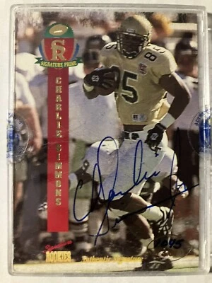 Charlie Simmons 1995 Signature Rookies Prime Autograph /3000 Auto Factory Sealed - Image 1 of 2