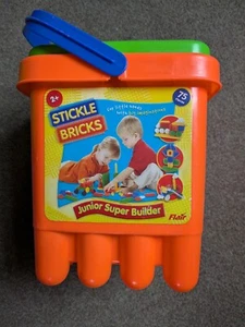 Complete 75 Piece Stickle Bricks Junior Super Builder Tub - Picture 1 of 5