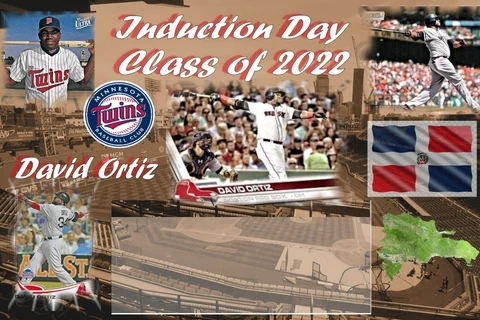 David Ortiz 2022 HoF Induction Post Card Size with Cancel July 24 2022 Cover