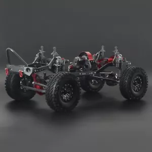 313 mm Radstand Fahrgestell Rahmen Metall 1/10 RC Raupenwagen Allrad Offroad LKW SCX10 - Bild 1 von 12