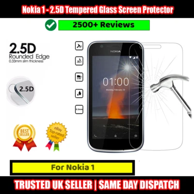 Nokia 1 - 2.5D Tempered Glass Screen Protector Protective and Durable - Image 1 of 4