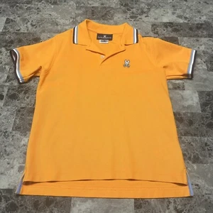 Psycho Bunny Boys Polo Shirt M 10/12 Orange Short Sleeve Collared Casual - Picture 1 of 5