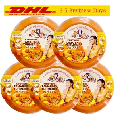 5x160 г K.Brothers мыло тамаринд куркума с медом уход за кожей натуральные травы - Изображение 1 из 4