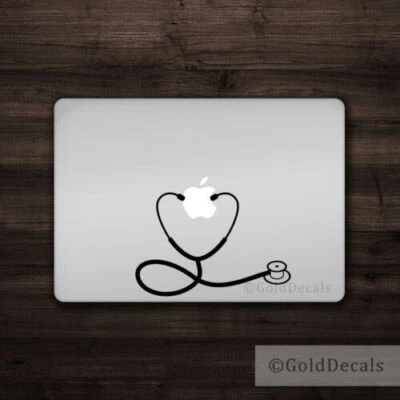 Estetoscopio - Mac Apple Logo Laptop Vinilo Calcomanía Adhesiva Macbook Enfermera Médica Foto 1 de 2