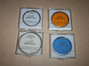 (4) 1954 EDNALITE GOLD HERITAGE OPTICAL GLASS FILTERS - Blue, Orange & Clear - Picture 1 of 2