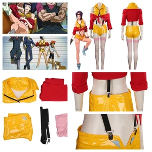 Anime Cowboy Bebop: Faye Valentine Cosplay Costume+Back Strap party fullsuits - Bild 1 von 12