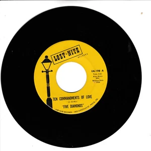 THE DIAMONDS Ten Commandmemts Of :Love VG+(+) 45 RPM REISSUE - Foto 1 di 2