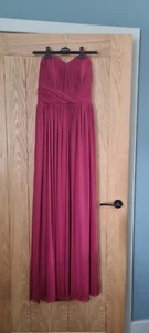 lipsy Bella port dress size 10 burgundy - Picture 1 of 5