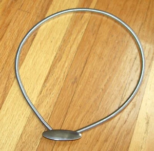 Vintage 1980s belt silver spring stretchy metal - Picture 1 of 3
