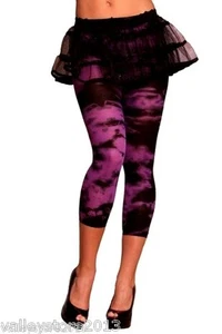 1168 Sexy Tie Dye Púrpura Capri Rave Entrenamiento Leggings Nylon Pantalones Rave Talla Única - Imagen 1 de 1