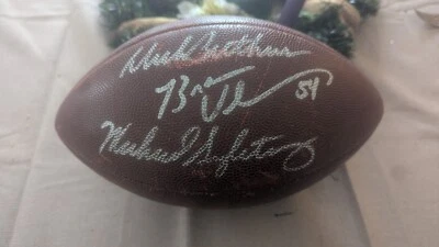 NFL Football Authentic Autographs - Dick Butkus Brian Urlacher Mike Singletary - Image 1 of 4