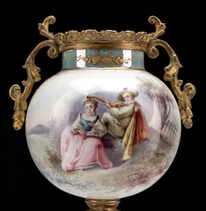 Signed Antique Sevres 9in Gold Gilt Ormolu w/ P. Roche Art France Early 1900s - Picture 1 of 24