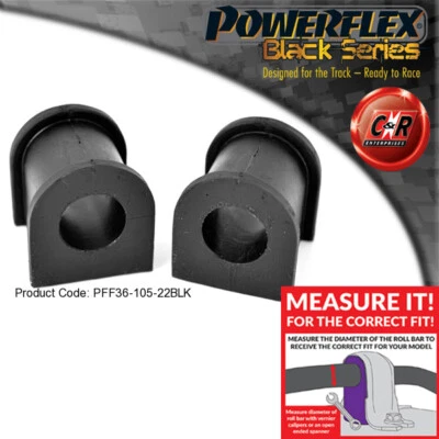 Powerflex Black Fr Überrollbügel Buchsen 22mm für Mazda MX-5 Mk1 89-98 - Bild 1 von 4