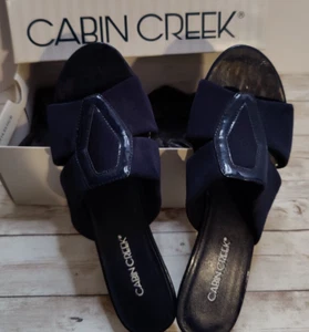 Cabin Creek Sandles ~ Womans ~ Strappy Sandal Slide ~ Black ~ Pre-Owned ~ Size 7 - Picture 1 of 10