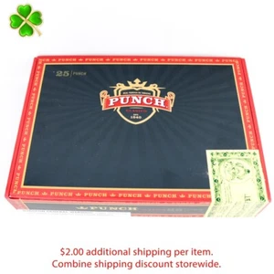 Punch Gran Clásico Punch Caja de cigarros de madera vacía 9,5" x 6,75" x 1,75" - Imagen 1 de 12