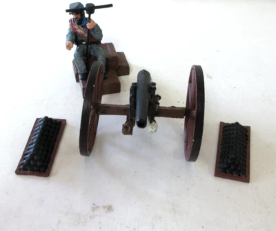 G SCALE KALAMAZOO CONFEDERATE  FIELD CANNON & SOLDIER LOADER w/AMMO - Image 1 of 3