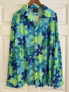 60s Flower Power 1960s 1970s Hippie Retro Groovy Mens Costume Shirt OS Underwrap - Picture 1 of 6
