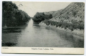 Irrigation Canal La Junta Colorado co postcard - Picture 1 of 2