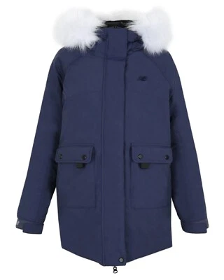 New Balance Women Reversible Goose Parka Navy Black Top GYM Jackets NBNP9BW012 - Image 1 of 4