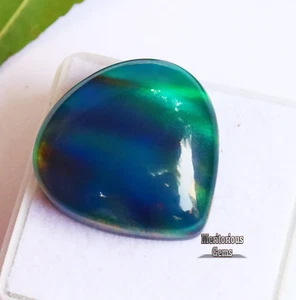 16 CT Pear Shape Black Silk Fire Opal Loose Gemstone AAA+ OPAL Best offer - Picture 1 of 7