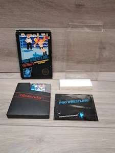 Pro Wrestling (Nintendo) NES Cartridge, Box, & Manual 3 Screw, Protective Case - Picture 1 of 24