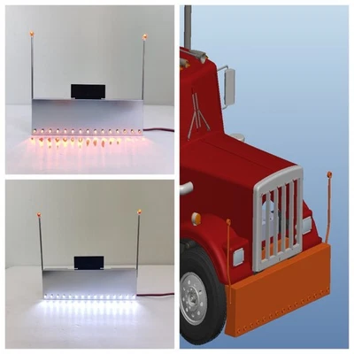 CNC-gefräste Frontstoßstangenleuchte für Tamiya 1/14 RC Truck King Hauler Teile - Bild 1 von 4