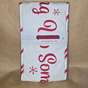 Guante de horno doble de Navidad blanco rojo sin marca 36"x7" agitando algo divertido, rojo - Imagen 1 de 8
