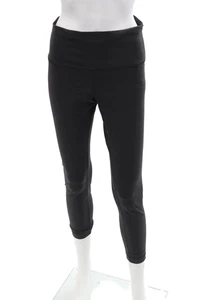 Lululemon Womens High Rise Stretch Knit Athletic Ankle Leggings Jet Black 10 - Picture 1 of 4