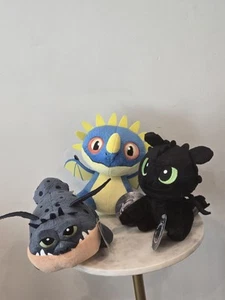 How to Train Your Dragon 2025 Cinemark Plush Set Toothless Stormfly Gronckle - Picture 1 of 9