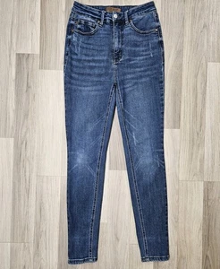 Judy Blue Womens Blue Jeans Skinny Distressed Waist Size 7/28 - Picture 1 of 11